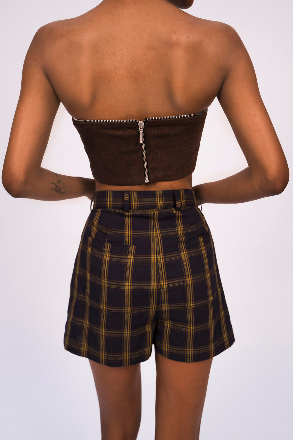 ZIPPER DETAIL BUSTIER