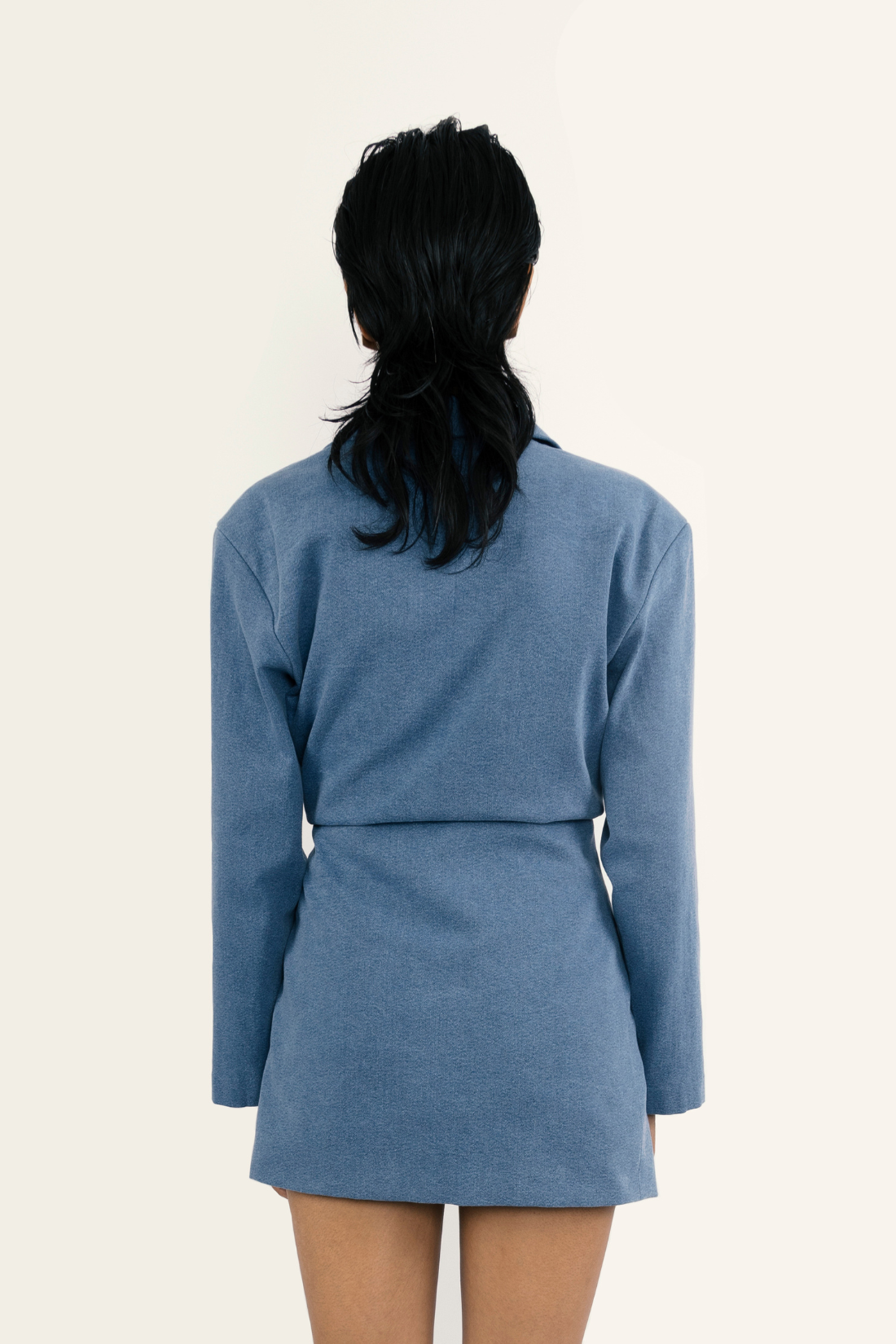 FACTORY DEAD-STOCK DENIM BLAZER DRESS
