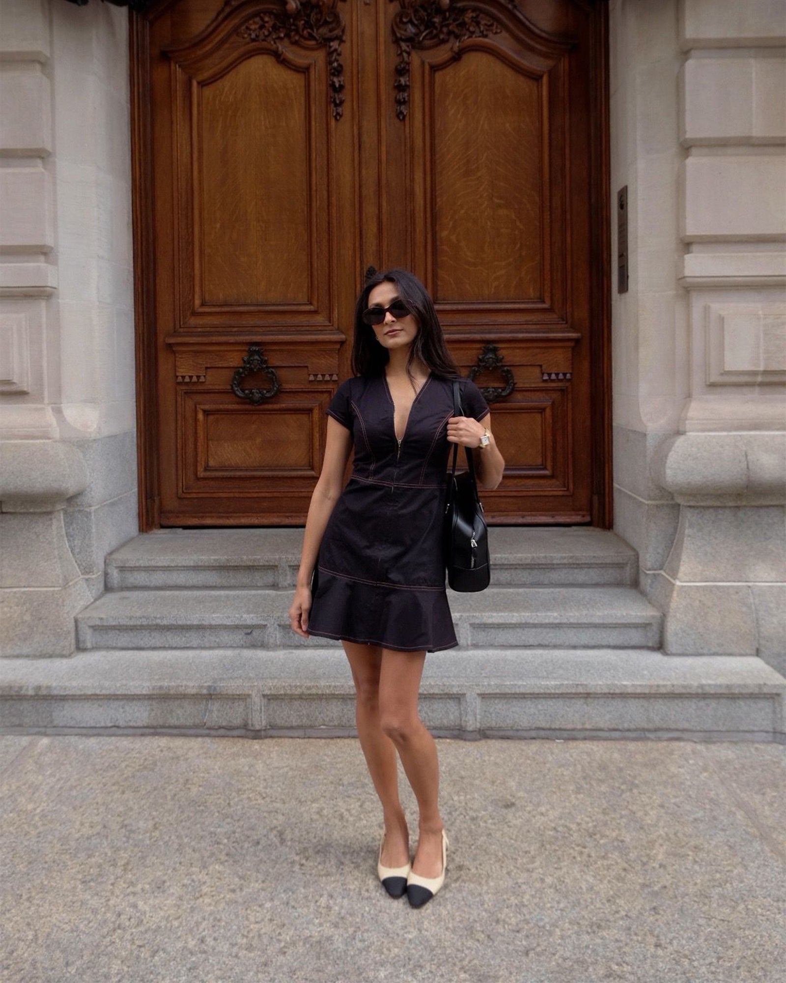 PANELED MINI DRESS