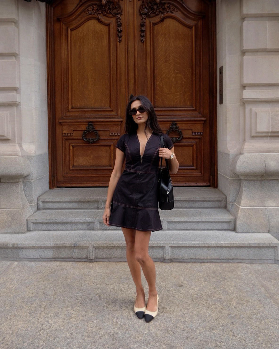 PANELED MINI DRESS