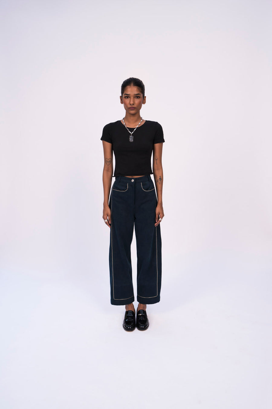 ZIPPER PANEL JEANS
