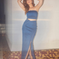 DIAGONAL SLIT SKIRT SET
