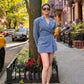 DRAPED BLAZER DRESS