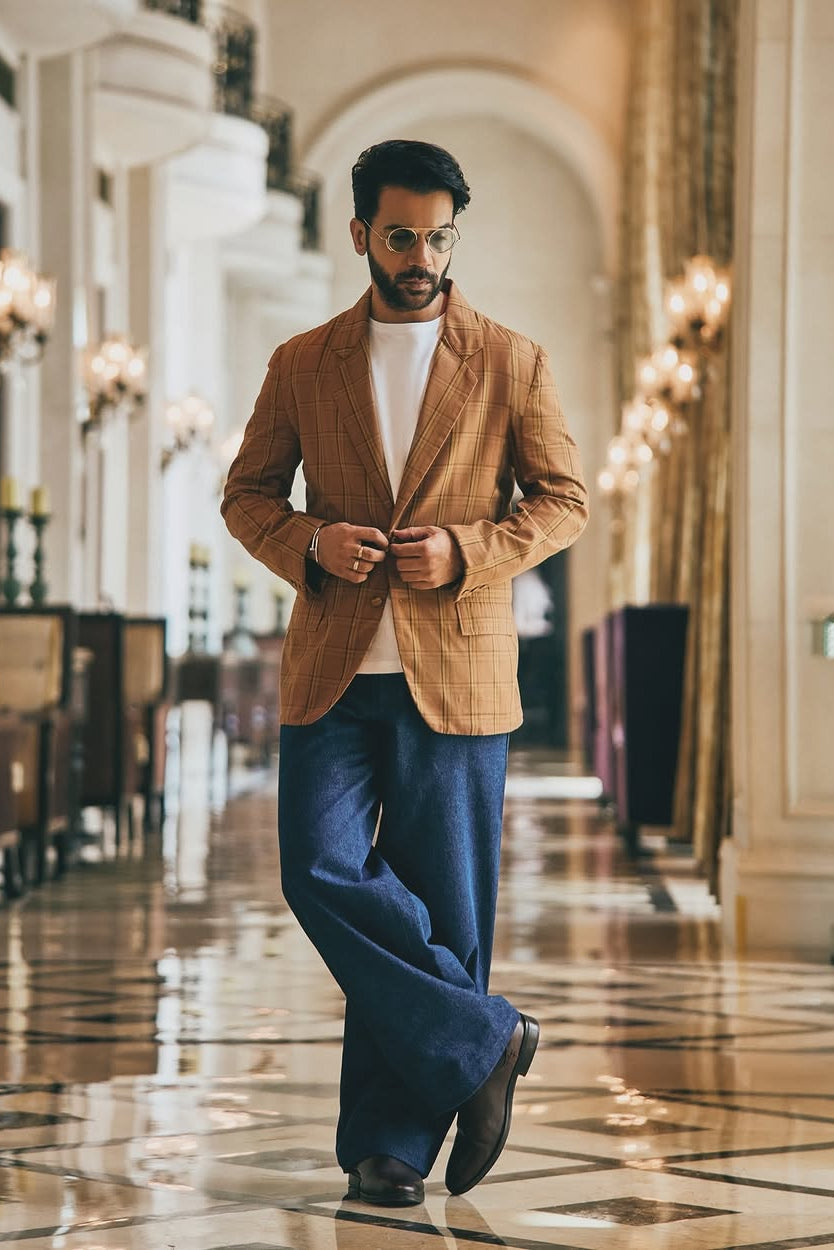 BROWN CHECK JACKET