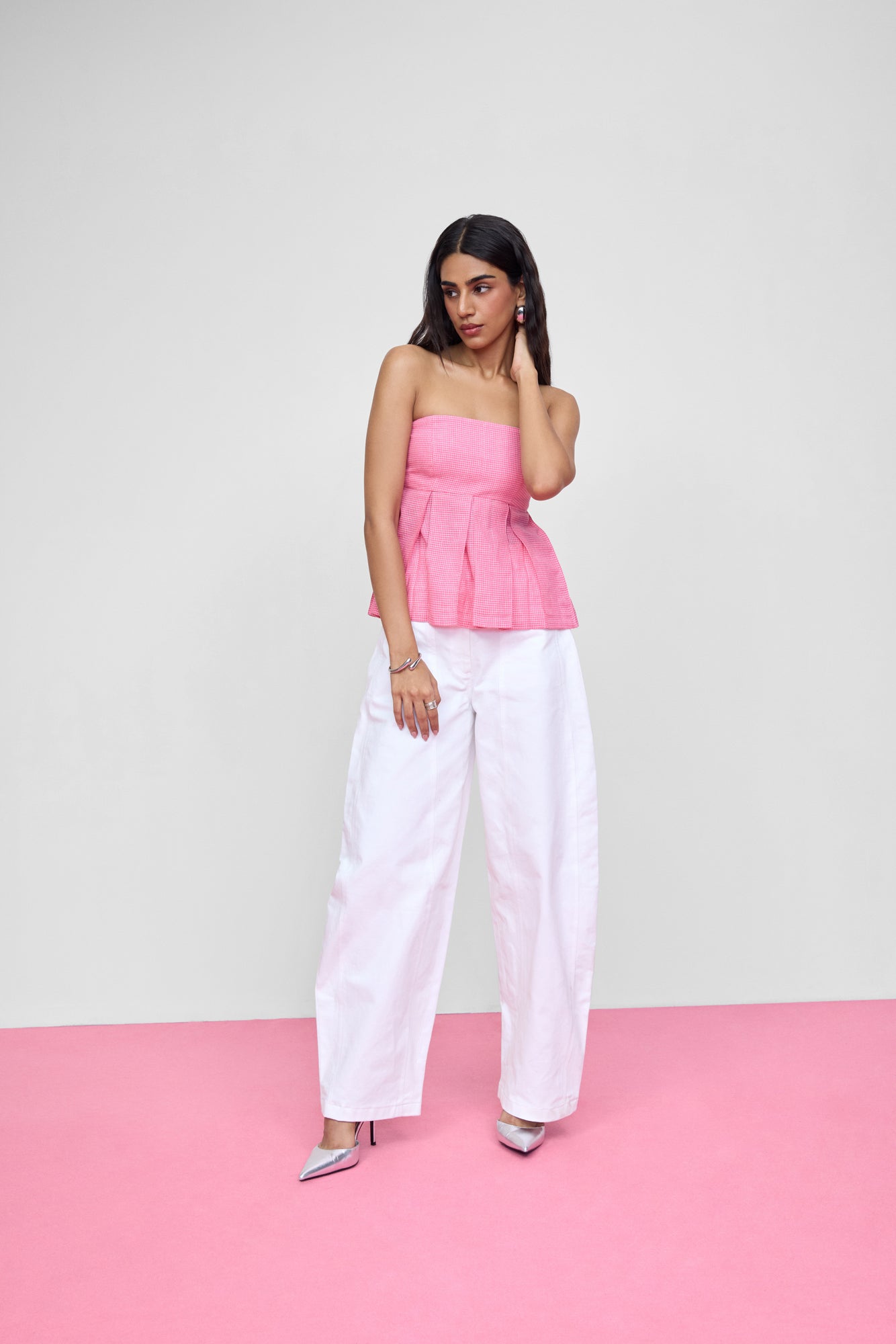 BOX PLEAT TOP (PINK)