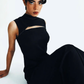 PANELED MAXI DRESS