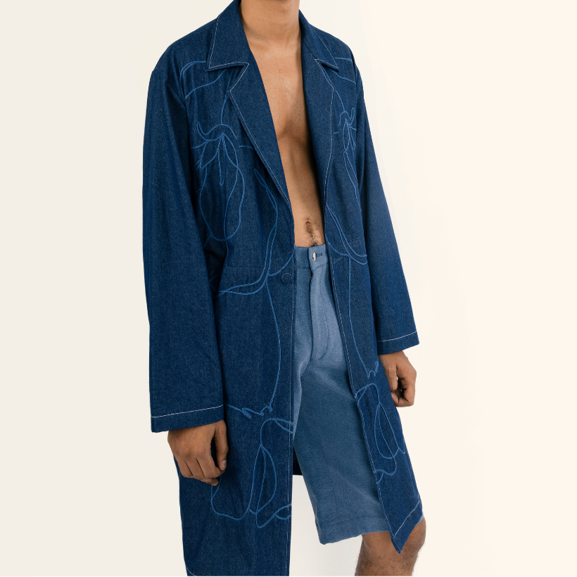 HEX PANELED DUSTER JACKET